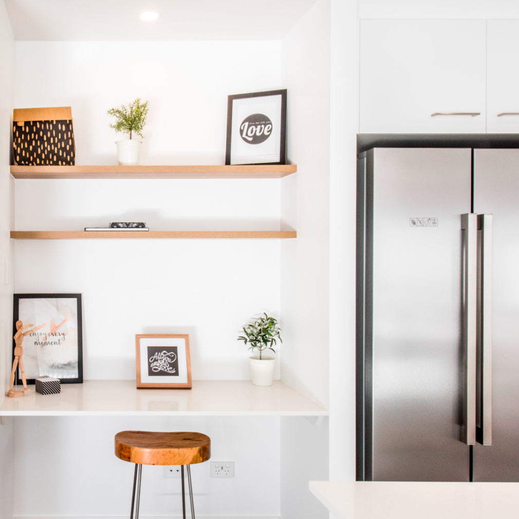 Study nook in a kitchen | McCarthy Homes