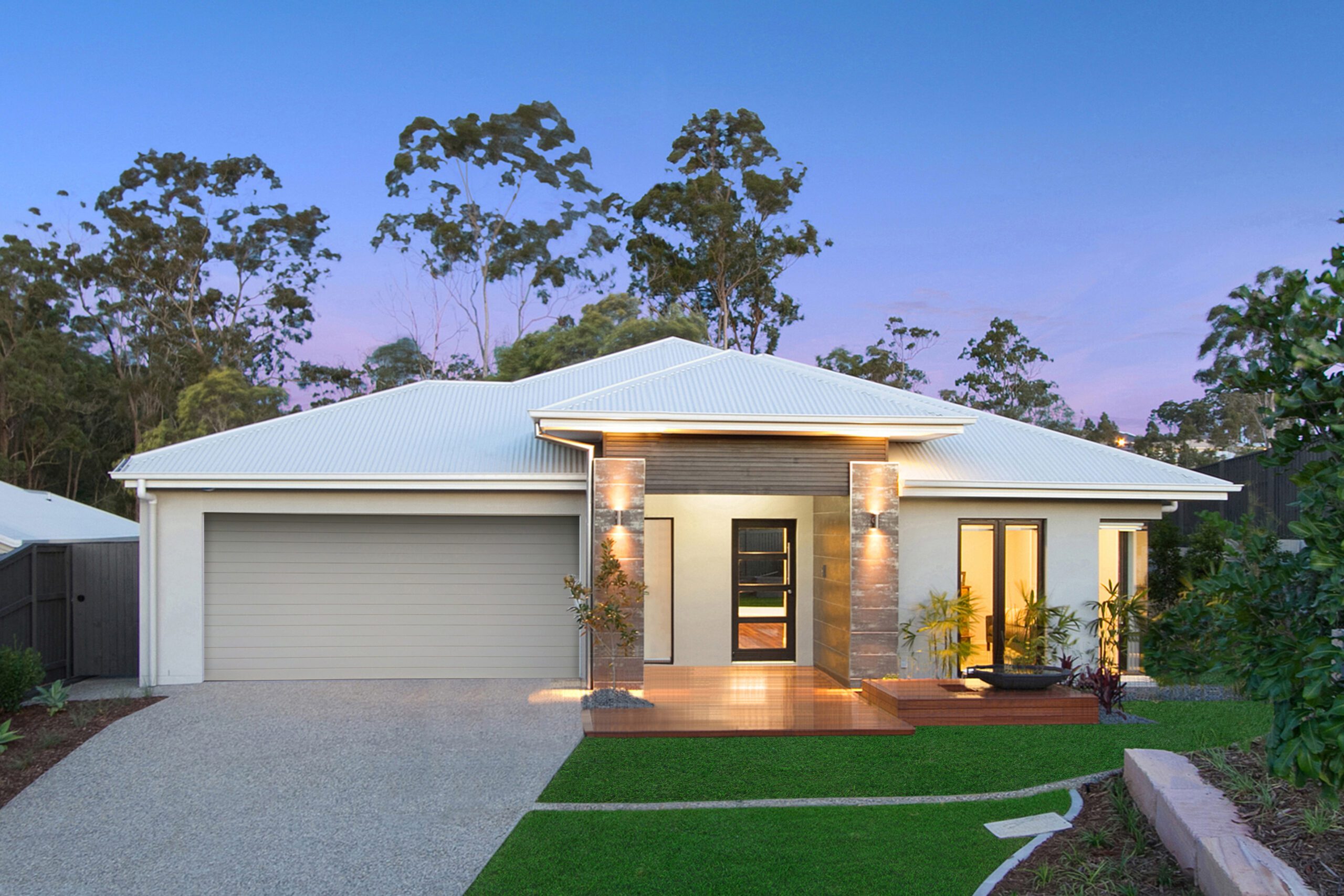 stylish home with roman style columns